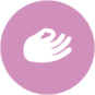 Vektorgrafik, rund, Hand Meditation